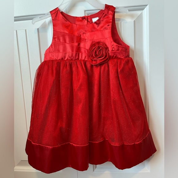 🔆Red Sparkle Christmas Dress Size 18-24 Months - Picture 1 of 5